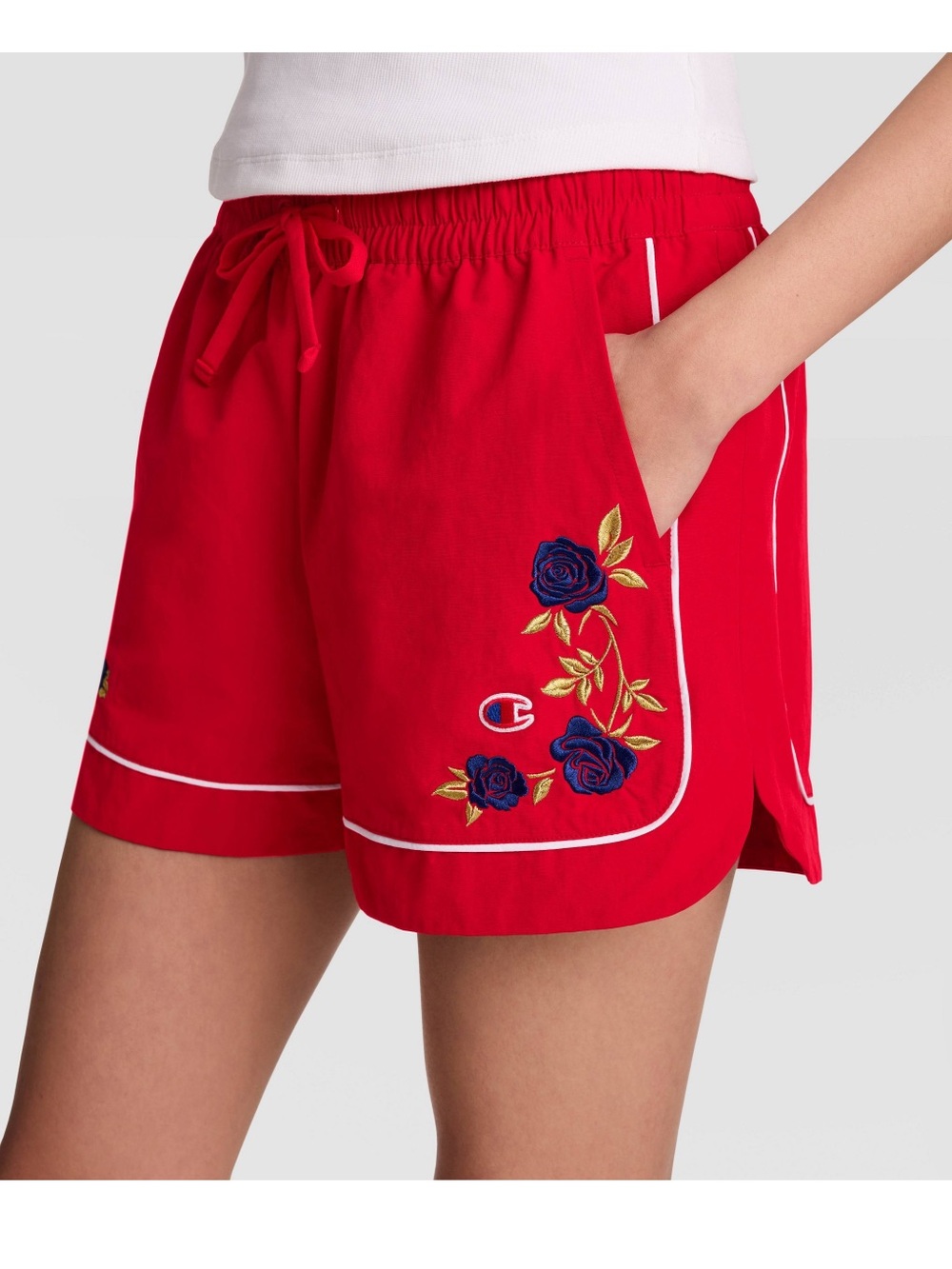 NWT Champion Rose Embroidery Shorts